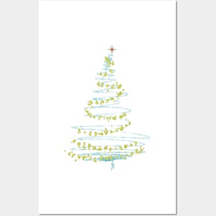 Christmas Trees Pattern Posters and Art